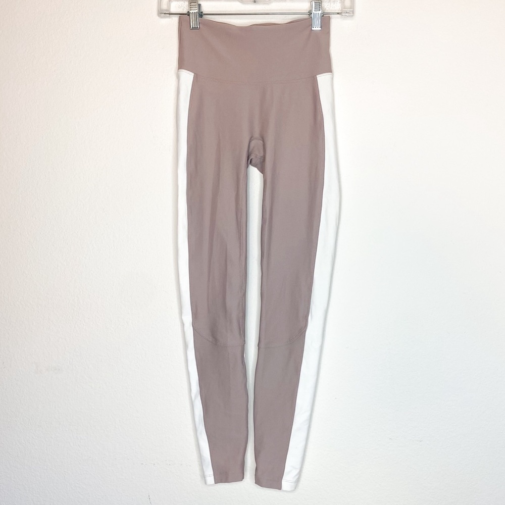 Nylora Blush Pink White High Rise Leggings Size XS